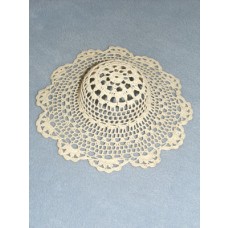 8" Off-White Crochet Hat
