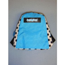 Blue w_Black & White Polka Dots Backpack