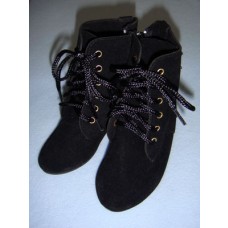 Boot - Mrs. Santa - 5 1_4" Black Suede