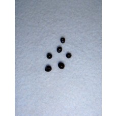Buttons - Glass Bead - 2mm Black