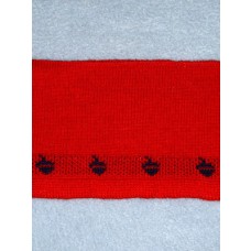 Collar Strips-Red Knit w_Sailboats