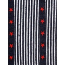 Fabric-Stripe w_Red Stars Knit-Navy