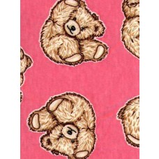 Fabric - Tumbling Teddies - Pink