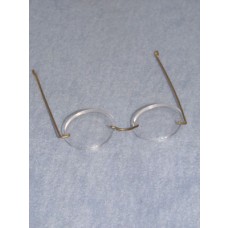 Glasses - Oval - 3 5_8" Gold Wire