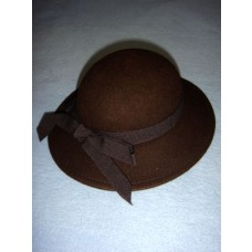 Hat - 100% Wool - 13 1_2" Dark Brown