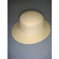 Hat - 100% Wool - 13 1_4" Cream