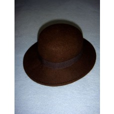 Hat - 100% Wool - 13 1_4" Dark Brown