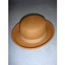 Hat - 100% Wool Felt Flat Top - 13" Cammello