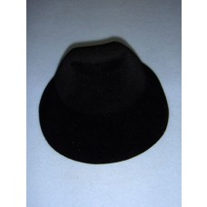 Hat - Flocked Bonnet - 5 1_4" Black