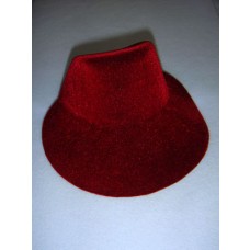 Hat - Flocked Bonnet - 6" Burgundy