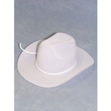 Hat - Flocked Cowboy - 3" White