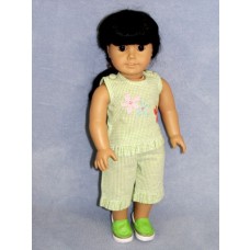 Lime Green Daisy Outfit - 18" Doll