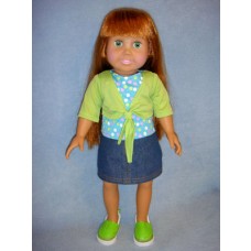 Lime Shrug & Skirt - 18" Dolls