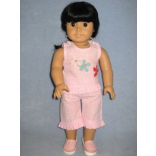 Pink & White Daisy Outfit - 18" Doll