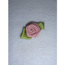 Ribbon Rose - 18mm Antique Grape Silk (Pkg_5)