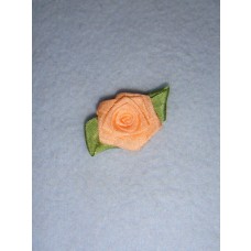 Ribbon Rose - 18mm Peach Silk (Pkg_5)