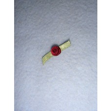 Ribbon Rose - 6mm Burgundy (Pkg_6)