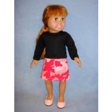 Shirt & Camo Skirt for 18" Doll