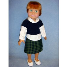 Shirt & Plaid Skirt for 18" Doll