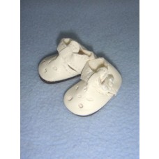 Shoe - Ankle Strap w_Cutouts - 1 3_8" White