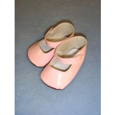 Shoe - Patent Button - 2 3_4" Pink