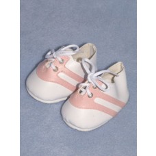 Shoe - Sneaky Sneakers - 3 1_2" White w_Pink