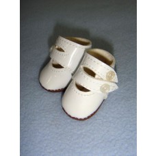 Shoe - Two-Strap Patent - 1 3_4" White
