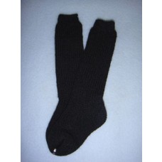 Sock - Knee-High Cotton - 11-15" Black (0)