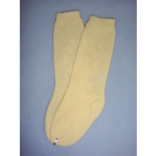 Sock - Knee-High w_Design - 15-18" Ivory (2)