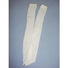 Stocking - Long Open Weave - 18-20" White (4)