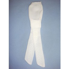 Tights - Patterned - 18-20" White (4)