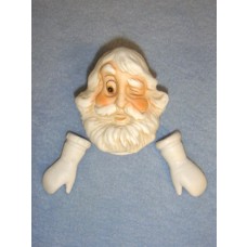 Winking Santa w_Mittens Porcelain - 3"