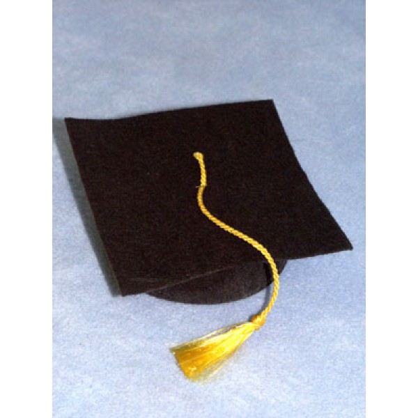 Hat - Graduation - 2" Black