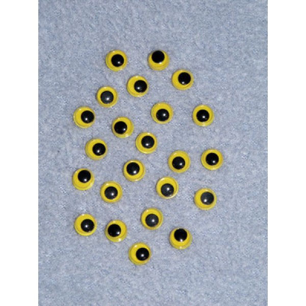 Wiggle Eye - 7mm Yellow Pkg_100