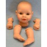 14" Snuggle Baby w_Molded Hair