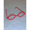 Glasses - Oval - 3" Red