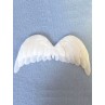 7" x 4" White Feather Angel Wings - 1 pc