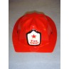 8 1_4" Red Plastic Fire Chief Hat