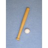 Baseball Set - 3" Wood Bat & Ball