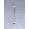 Doll Eye - Glass On Wire - 3mm Blue