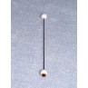 Doll Eye - Glass On Wire - 3mm Brown