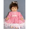 Dress - Pink w_Lace Trim 19-22" Doll