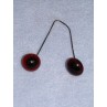 Glass Eye On Wire - 6mm Deep Amber