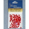lFire Polished Czech Glass Beads - 4mm Red - Pkg_75