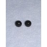 Glass Eye - 12mm Glossy Shoebutton Eye-Blk-1 pr