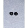 Glass Eye - 9mm Glossy Shoebutton Eye- Blk 1 pr