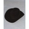 Hat - Flocked Cowboy - 4" Black