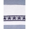 Knit Trim - White w_Navy Stars