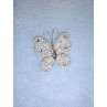 Organza Butterflies - 2" Silver Pkg_12
