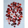 lRed Handblown Glass Bead Mix - 100 gr